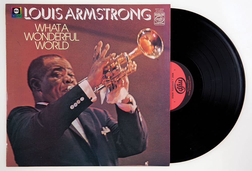 Image of Louis Armstrong's record, "What A Wonderful World"