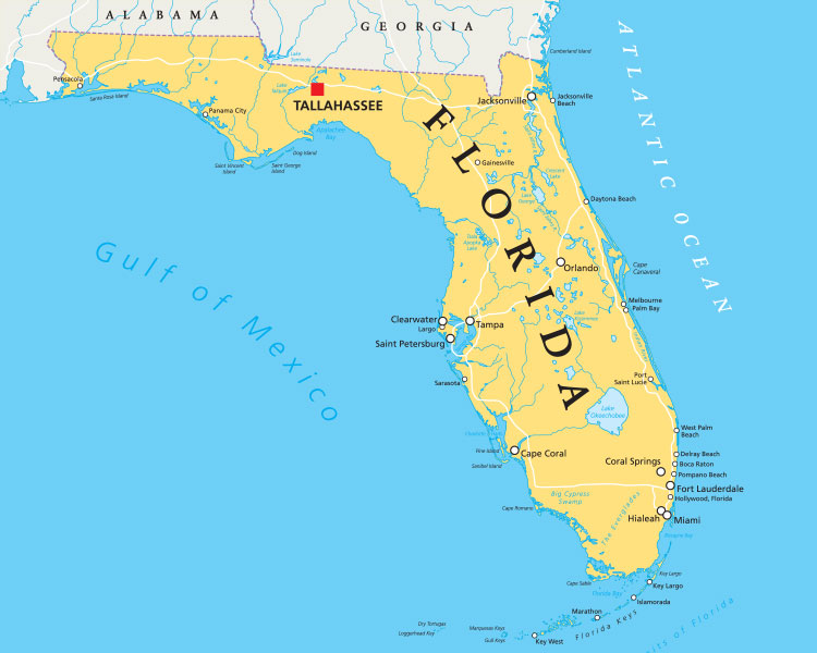 map of Florida state