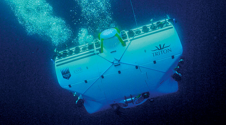 Underwater vehicle used for diving