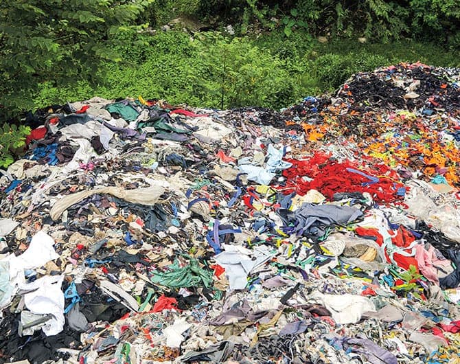 A landfill full of trash