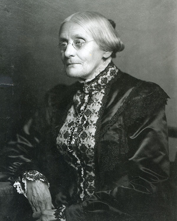 Black & white photo of Susan B. Anthony