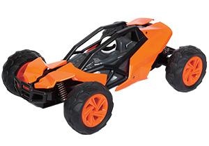 Image of an orange racer toy