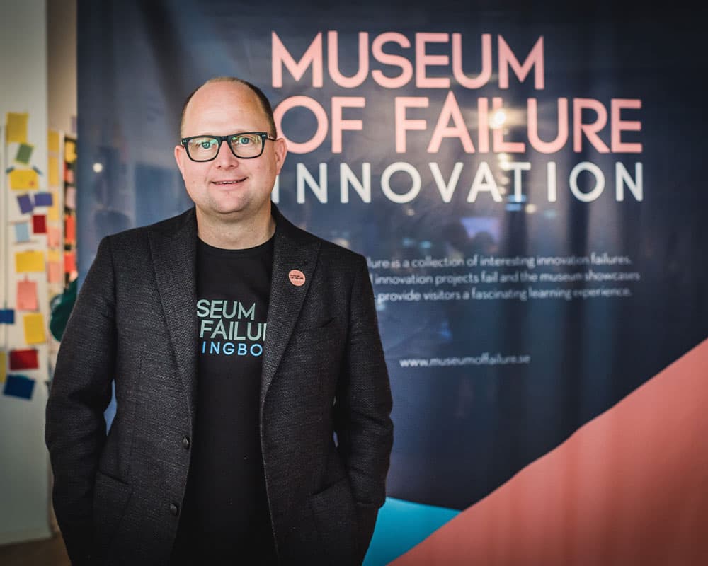 Photo of the curator for the museum of failure